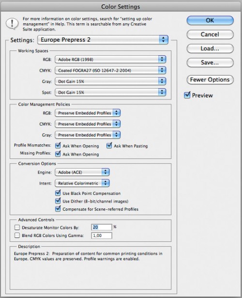 Configurare Ps per Adobe RGB 1998