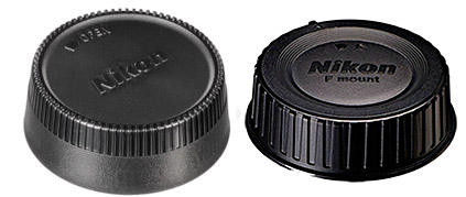 I tappi posteriori per obiettivi Nikon LF-1 e LF-4 