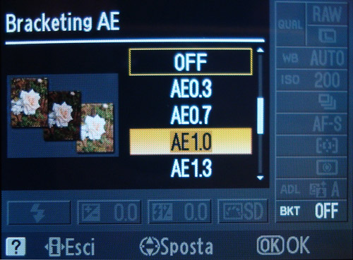 AEB sulla Nikon D5000